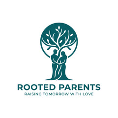 Obraz premium Logo of Rooted Parents Organization.