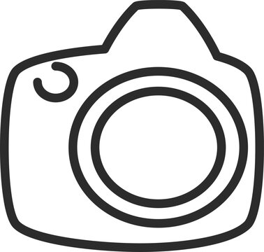 Professional DSLR Full Frame Camera Outline Icon