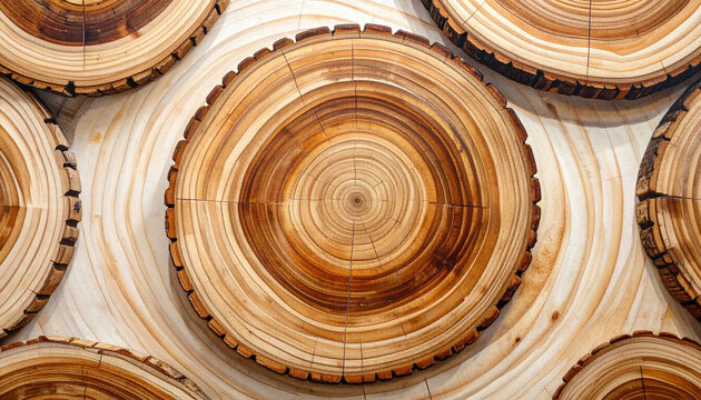 Natural Wood Tree Rings Texture

