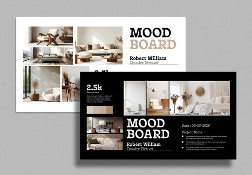Minimal Mood Board Design Template Layout