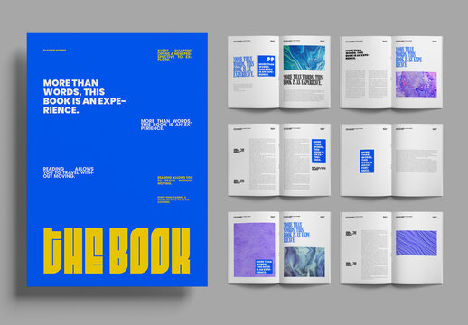 Modern Abstract Book Layout Design Template With Minimal Editorial Magazine Style
