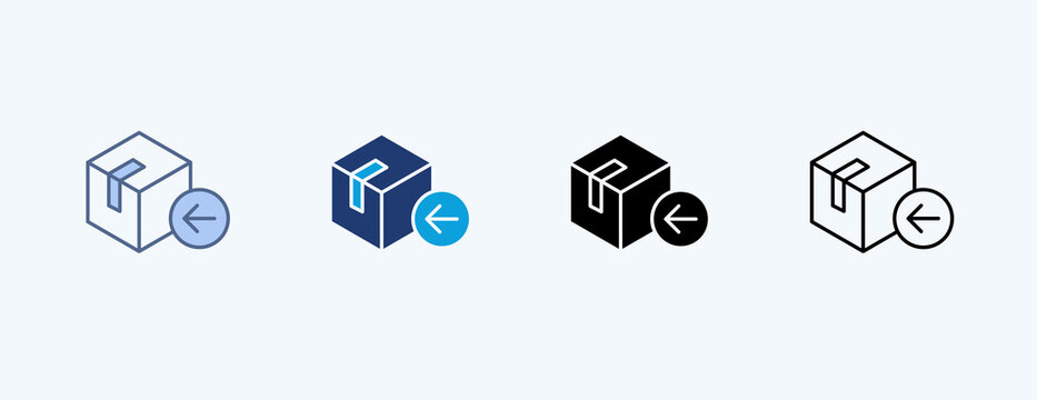 Return Box Multiple Icon Illustration Vector