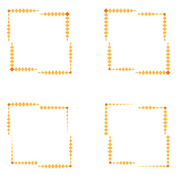 Square frames icon. Yellow border grid. Bright layout symbol. Vector illustration