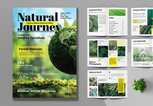 Natural Magazine Brochure Template