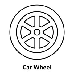 Obraz premium Car Wheel Vector Icon which can easily modify or edit