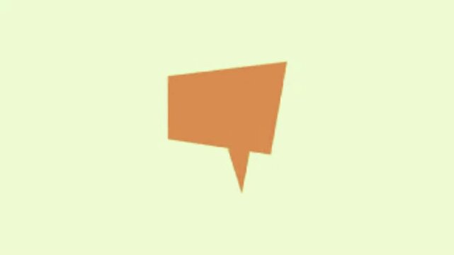 a yellow speech bubble, for text animations and dialogue scenes.