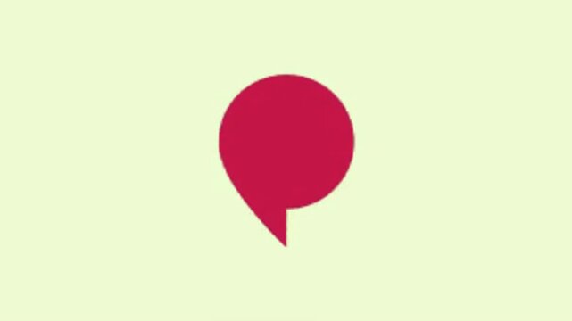a red speech bubble, for text-bgeneral 1ed or dialogue video projects.