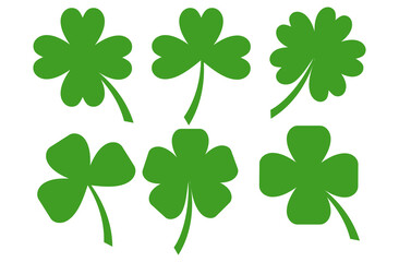 Fototapeta premium Clover leaf illustration in flat style. Clover leaf vector design symbolizes trust, hope, love, and good luck. 