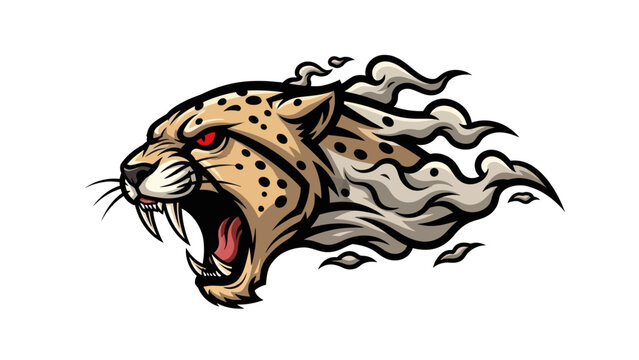 Leopard head vector illustration