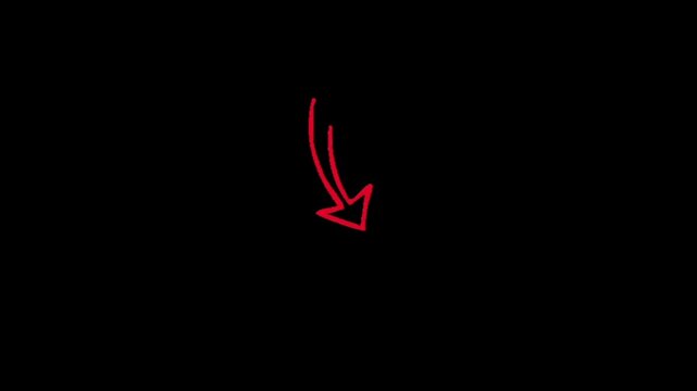 Black arrow pointing down