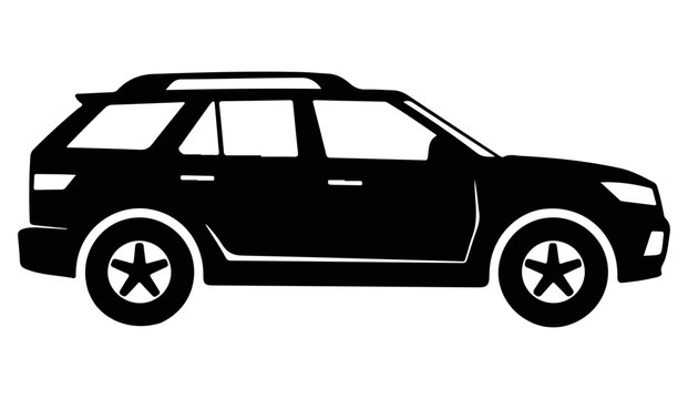 Suv silhouette, four-door vehicle