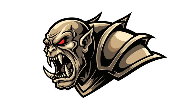 Fearsome orc head illustration
