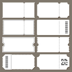 Blank white tickets set for your element design © HRStudio