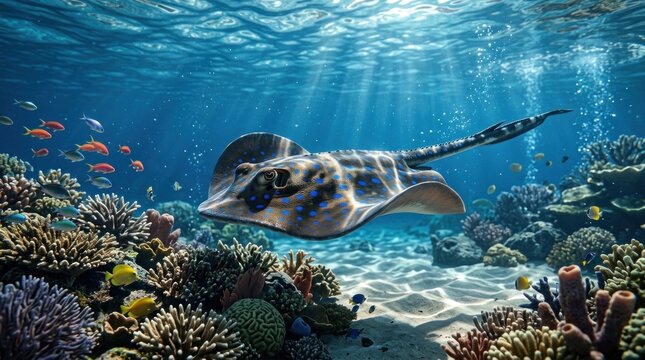coral reef with fish