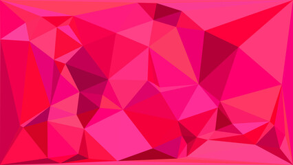 Obraz premium Abstract low poly geometric background with a dynamic blend of vivid red and magenta tones, creating a modern digital texture for energetic design concepts.