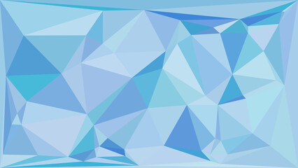 Obraz premium Abstract light blue geometric low poly background with triangular shapes and cool calm tones