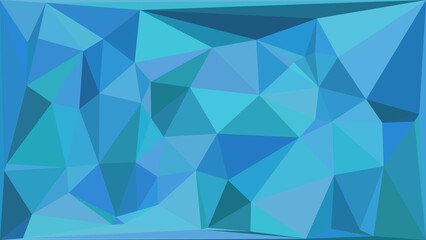 Obraz premium Abstract deep blue geometric low poly background with triangular shapes and dark ocean tones