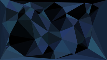 Obraz premium Sophisticated dark blue geometric low poly background with sharp triangles and subtle light