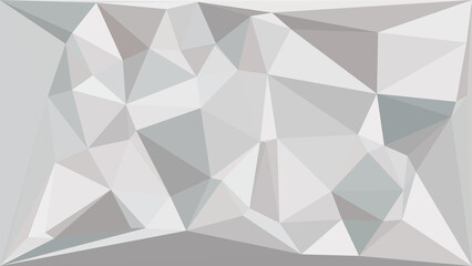 Obraz premium Monochromatic abstract geometric low poly background in subtle shades of grey and white.
