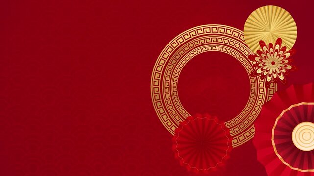 This Chinese New Year background template features blank space filled with elegant and minimalist Chinese New Year ornaments.