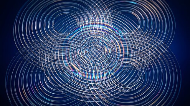 finger print on blue background