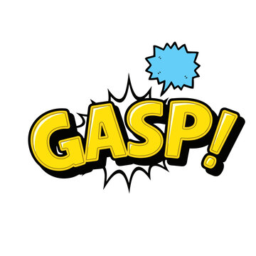 Comic Book Style GASP Exclamation Word Art.