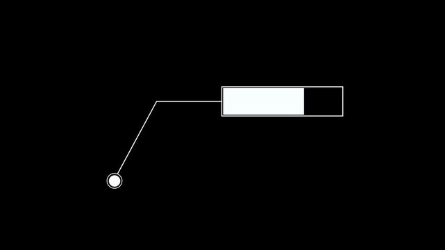 Minimalist callout box with circle and line. Minimalist callout for technical diagram and labels. Minimalist callout animation for clean UI design.