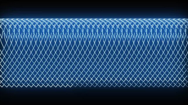 Abstract blue neon grid pattern background animation. Abstract blue neon for digital technology space. Abstract blue neon for futuristic texture.