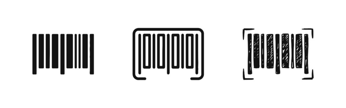 Barcode Icons Set for Retail and Logistics