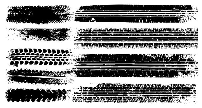 Wheel Trace PNG, Abstract Tire Brake Marks Illustration