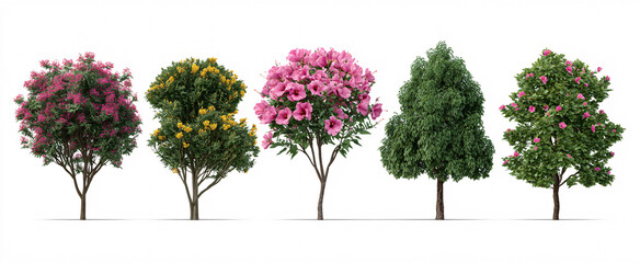 Fototapeta premium Collection of Eucalyptus and Lavandula angustifolia blooms on a clean white backdrop high quality.