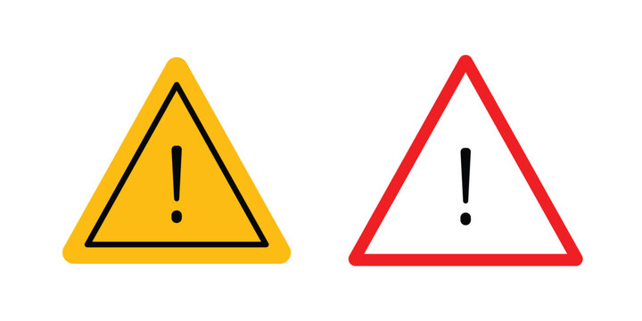 attention sign editable. Vector symbols in strokes