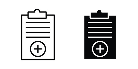 Medical report icon editable. Vector symbols in strokes © Hunt