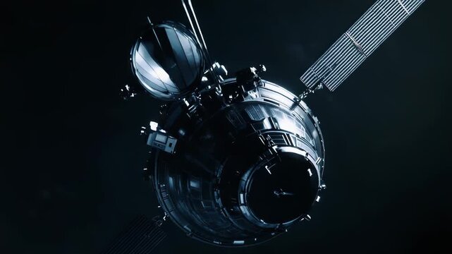 Automated probe exploring the cosmos, collecting valuable scientific data, and enhancing understanding of distant celestial bodies in the expansive universe