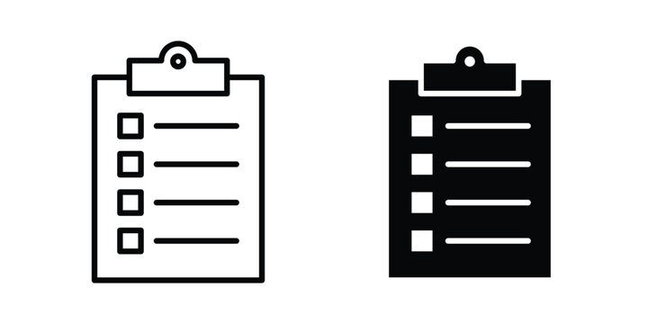 Survey icon editable. Vector symbols in strokes
