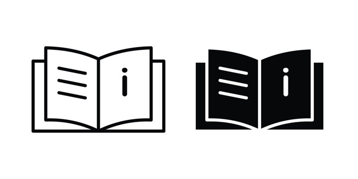User guide icon editable. Vector symbols in strokes
