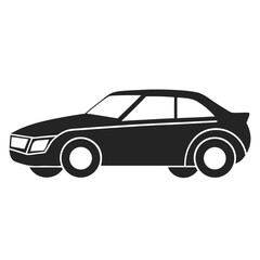Fototapeta premium Car Silhouette Vector icon on white background