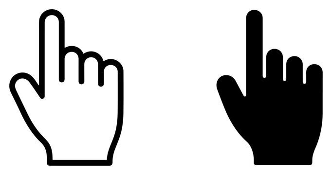 hand gesture pointer icon set