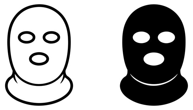 masked robber icon outline filled