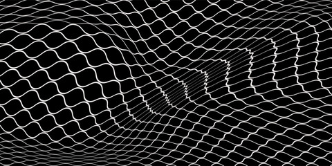 Fishing or soccer net. Repeated hexagon pattern. Black wired mesh texture isolated on white background.ilustrasion modern. © uboy