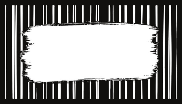 Vector striped pattern, grunge stripe seamless background, black and white brush strokes. grungy