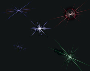 Obraz premium Graphic light glow and shine element with vector illustrator