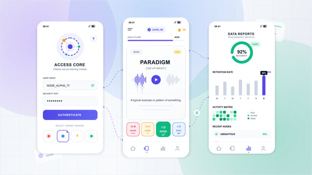Mobile learning interface with access and reports