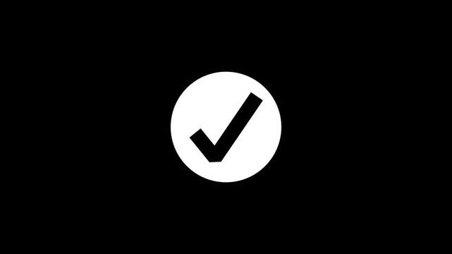 White oval shape with slash mark progressing across black background footage