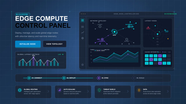 Edge compute control panel with network telemetry