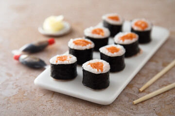 Salmon maki rolls © marysckin