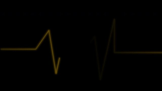 heartbeat vertical neon signal icon animation on black background