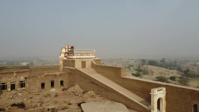 Balcony of Derawar Fort Bahawalpur Pakistan Ancient Desert Stronghold 