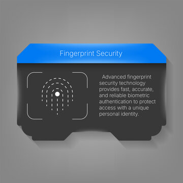Modern Fingerprint Security Technology Interface for Biometric Authentication Access