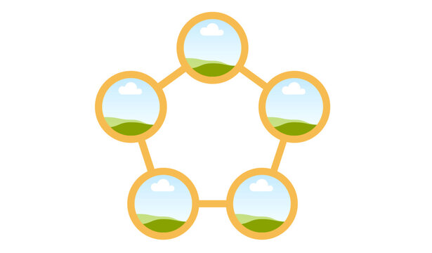 Photo Gallery Network Connection Icon Vector Illustration